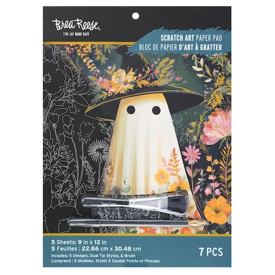 Brea Reese® 9" x 12" Meadow Ghosts Scratch Art Paper Pad